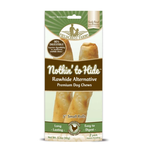 Fieldcrest Farms Nothin' To Hide Roll Dog Treat 5 In, 2 Pk