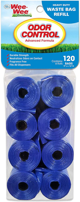 Four Paws Wee-Wee Outdoor Odor Control Heavy Duty Dog Waste Bags Refill Rolls 120 Count 120 Ct