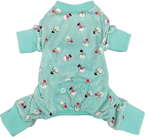 Fashion Pet Blue Snowmen Dog Pajamas X-Small