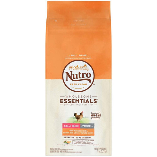 Nutro Products Wholesome Essentials Chicken Brown Rice and Sweet Potato Small Breed Senior 5 Lb