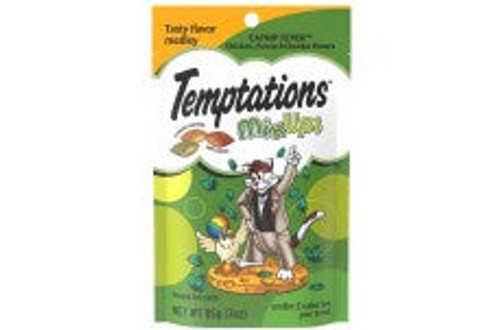 Temptations Catnip Fever Mixups Catnip Chicken and Cheddar Cat Treat 3 Oz