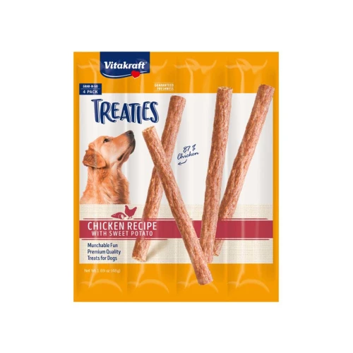 Vitakraft Treaties Smoked Chicken Recipe With Sweet Potatoes Dog Treat 1.69 Oz, 4 Piece