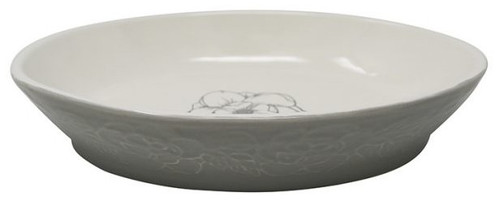 Pioneer Pet Ceramic Bowl Magnolia Oval 8.2" x 1.4" 1 count