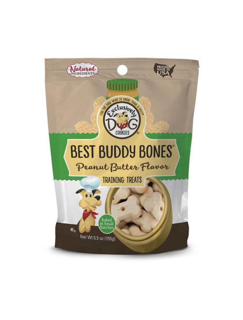 Exclusively Pet Best Buddy Bones Peanut Butter Flavor Dog Treats 5.5 Oz