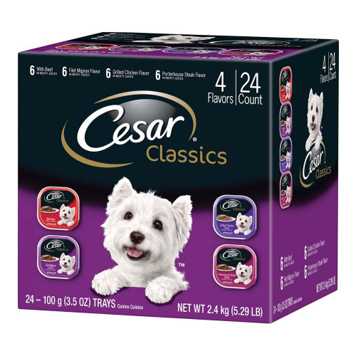 Cesar Club Variety Pack Dog Food 84.66 Oz, 24 Pk 2310010257