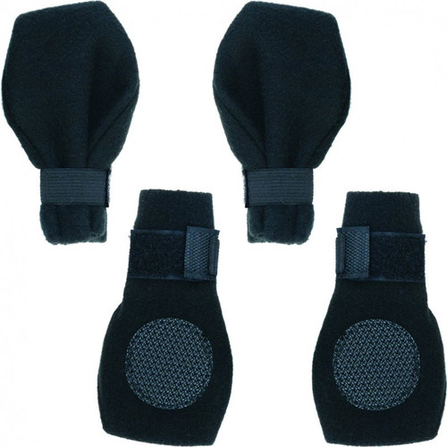 Fahion Pet Arctic Fleece Dog Boots - Black Large (3.75" Paw)