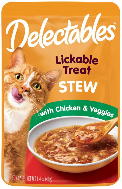 Hartz Delectables Stew Lickable Treat for Cats Chicken and Veggies 1.4 oz