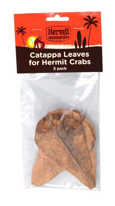 Flukers Hermit Crab Catappa Leaves Brown 5 Pk