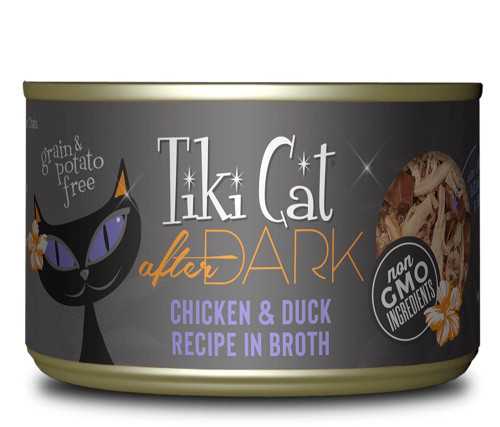 Tiki Pets Cat After Dark Chicken and Duck 5.5Oz (Case Of 8)