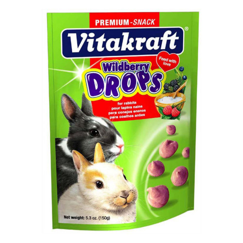 Vitakraft Drops with Wild Berry for Pet Rabbits 5.3 oz