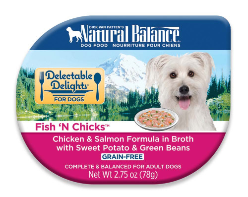 Natural Balance Pet Foods Delectable Delights Fish 'N Chicks In Broth Dog Food 24Ea/2.75 Oz, 24 Pk