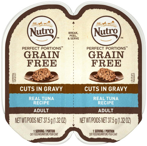 Nutro Products Perfect Portions Cuts In Gravy Tuna Recipe Cat Wet Food 24Ea/2.65 Oz, 24 Pk