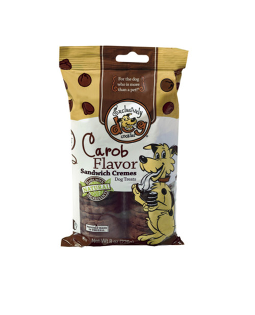 Exclusively Pet Carob Flavor Sandwich Cremes Dog Treats 8 Oz