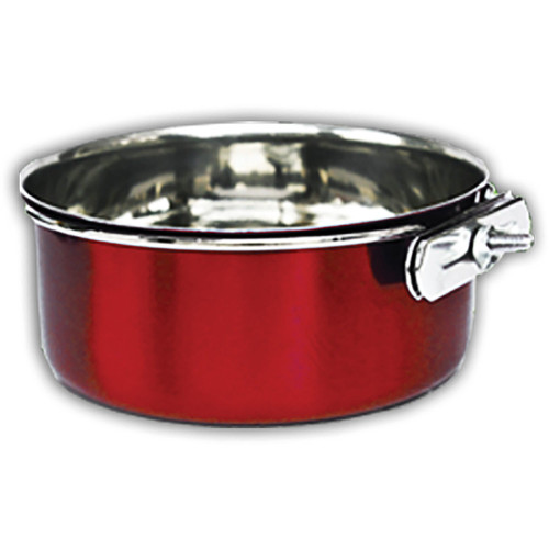 A  E Cages Coop Cup with Ring  Bolt Red, 1ea/10 oz