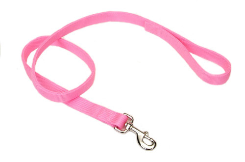 Coastal Double-Ply Nylon Dog Leash Pink Bright 1 In X 4 Ft