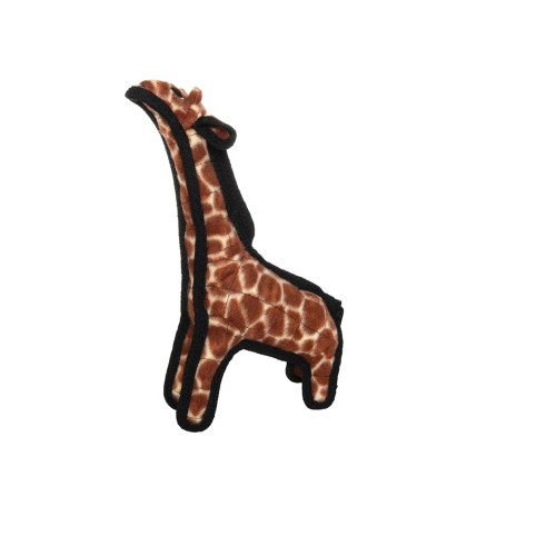 VIP Tuffy Zoo Durable Giraffe Plush Dog Toy Brown 3 In, Junior