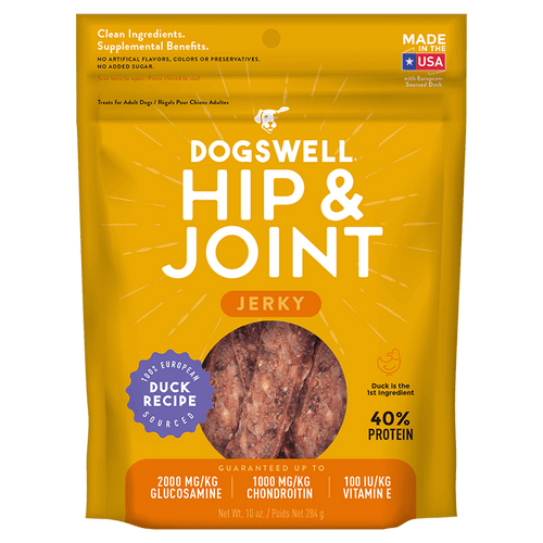 Dogswell Hip & Joint Jerky Grain-Free Duck Recipe for Dogs Stainless steel