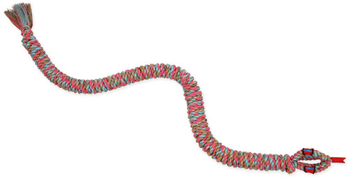 Flossy Chews Snakebiter Tug Rope Large - 46" Long - Assorted Colors