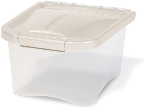Van Ness Plastics Pet Food Container White, Clear 5 Lb