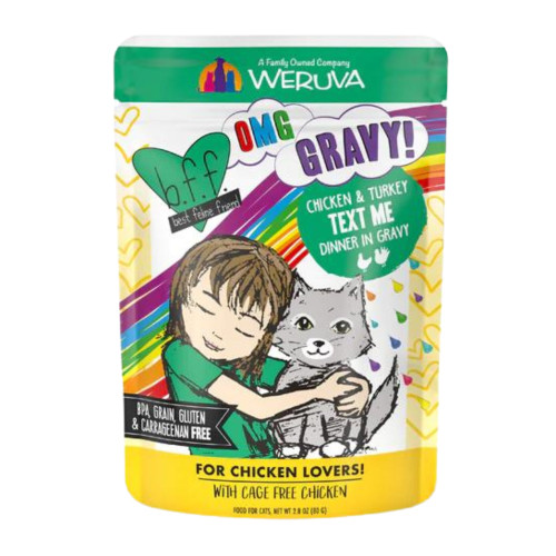 BFF Cat Omg Text Me Chicken 3 Oz. Pouch (Case Of 12)