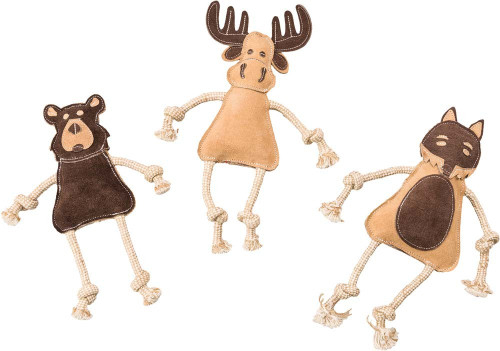 Spot Ethical Dura-Fused Leather Forest Dog Toy Assorted Brown, Tan 14 In