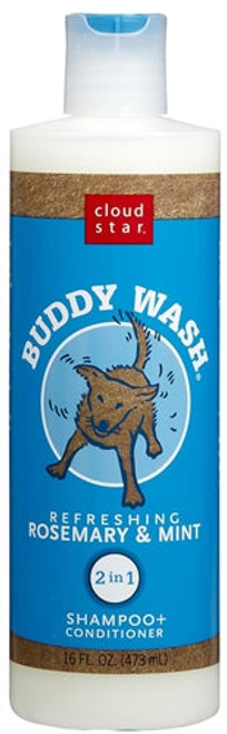 Cloud Star Buddy Wash Refreshing Rosemary & Mint Dog Shampoo & Conditioner, 16-oz. bottle