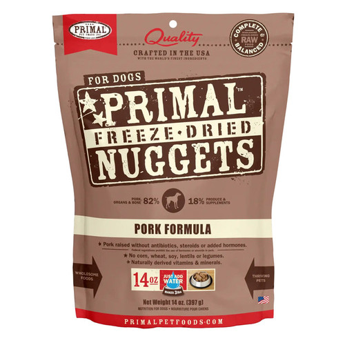 Primal Pet Foods Freeze Dried Dog Food 14 oz. Pork