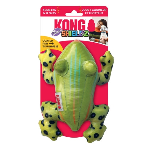 KONG Shieldz Tropics Frog Dog Toy Medium 1 count