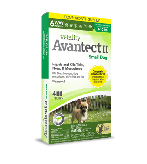 Vetality Avantect II Flea  Tick For Dogs 1ea/0.064 fl oz, 4 ct