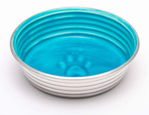 Loving Pets Dog Bowl Paw Print Seine Blue Extra-Small
