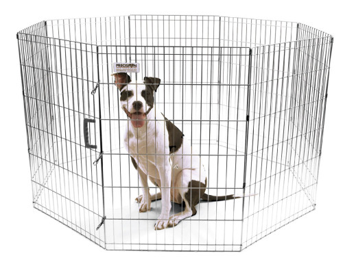 Precision Pet Products Exercise Pen Silver 36 In