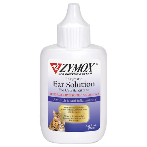 Zymox Enzymatic Ear Solution for Cats & Kittens with Hydrocortisone