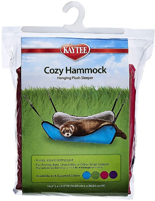 Kaytee Plush Hammock Hanging Sleeper - Assorted 14.5" Long x 14.5" Wide