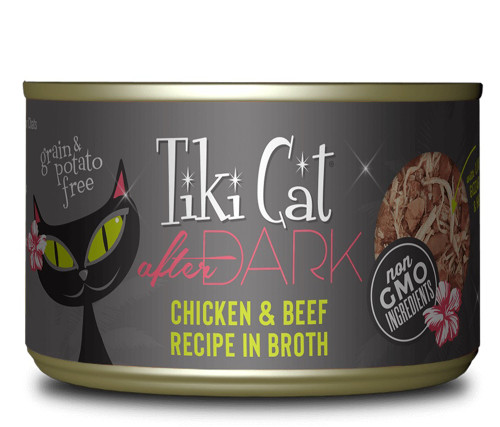 Tiki Pets Cat After Dark Chicken and Beef 5.5Oz (Case Of 8)
