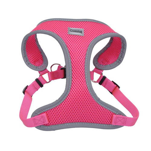 Coastal Pet Comfort Soft Reflective Wrap Adjustable Dog Harness - Neon Pink X-Small - 16-19" Girth - (5/8" Straps)