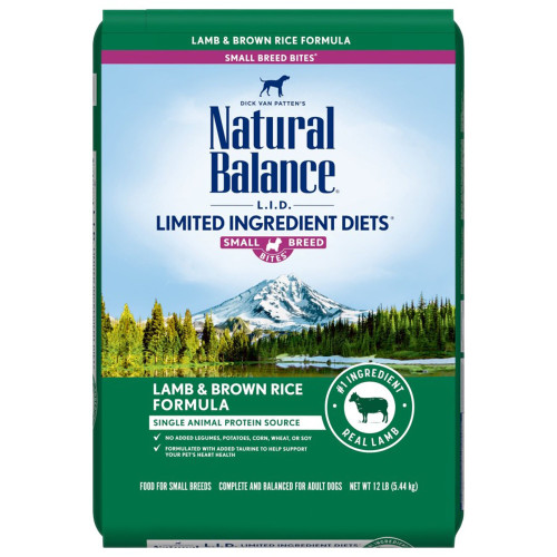 Natural Balance Pet Foods Lid Lamb and Brown Rice Small Breed Dry Dog Food 12 Lb