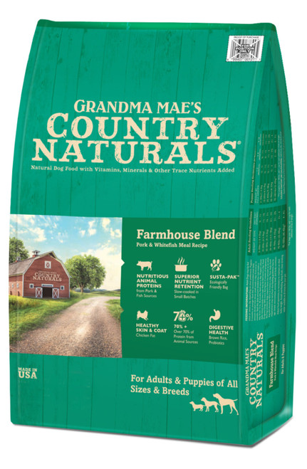 Grandma Maes Country Naturals Premium All Natural Dog Food Pork 14 Lb