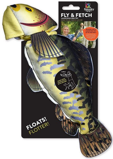 Spunky Pup Fly and Fetch Fish Dog Toy 1 count