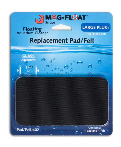 Mag-Float Replacement Pad/Felt Floating Magnet Cleaner For Glass Aquariums Black Large+