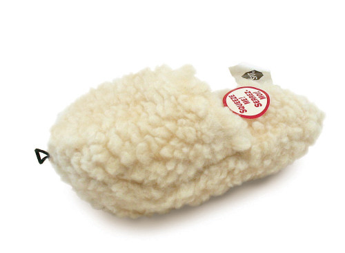 Spot Fleece Dog Toy Slipper Natural 8 In