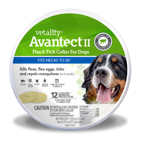 Vetality Avantect II Flea  Tick Collar for Dogs 1ea/26 in, 2 ct