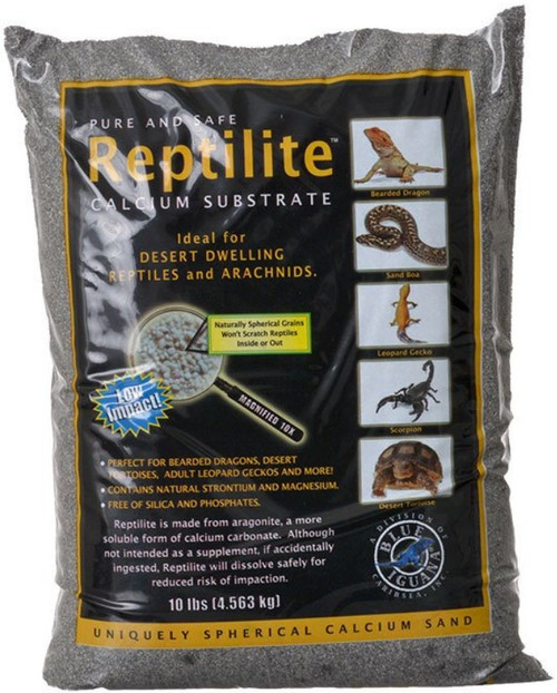 Blue Iguana Reptilite Calcium Substrate for Reptiles - Smokey Sands 40 lbs - (4 x 10 lb Bags)