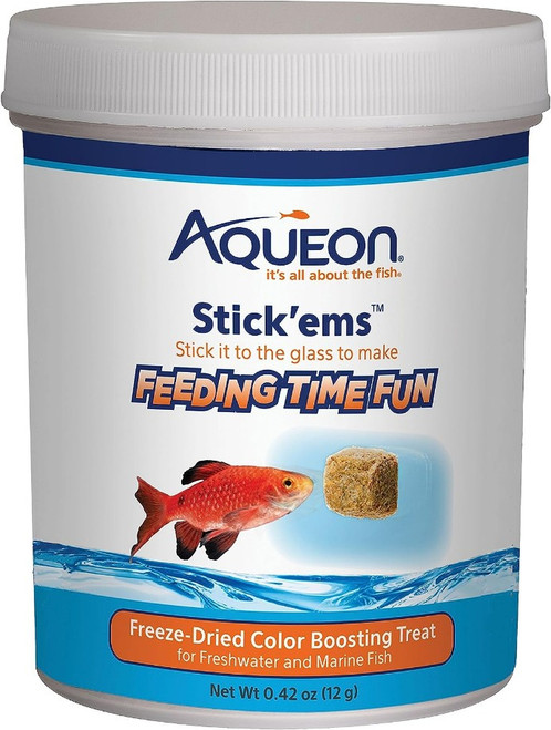 Aqueon Stick'ems Freeze Dried Color Boosting Treat for Fish 0.42 oz