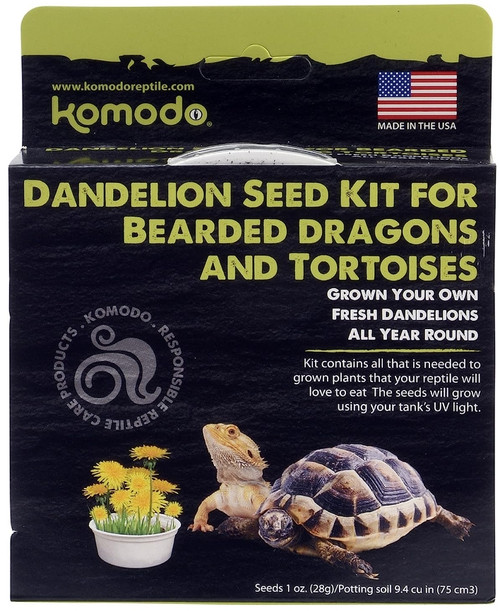 Komodo Dandelion Seed Kit for Bearded Dragons and Tortoises 1 count