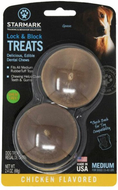 Starmark Lock and Block Treats Chicken Flavor Medium 1 count