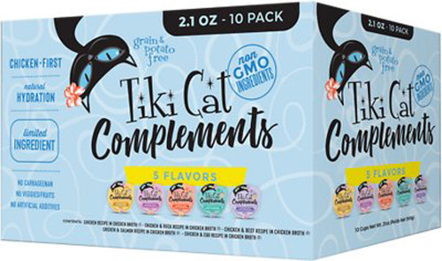 Tiki Pets Complements 2.1Oz Variety Pack (Case Of 10)