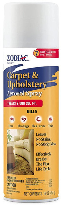 Zodiac Flea & Tick Carpet & Upholstery Aerosol Spray 16Oz