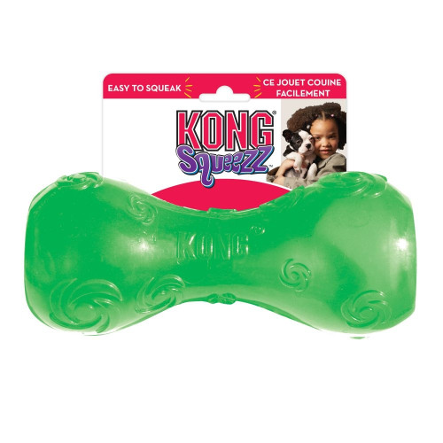 Kong Squeezz Dumbell Dog Toy Small - (Assorted Colors)