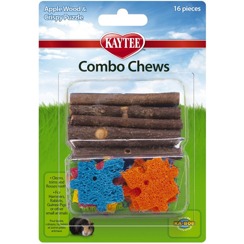 Kaytee Combo Chews Apple Wood & Crispy Puzzle 16 Pieces