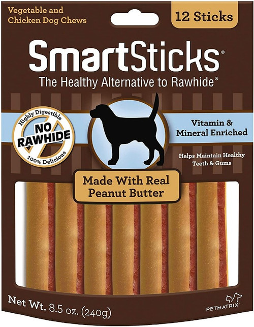 Smartbones - Smartsticks - Peanut Butter - 1Lb/10Pack